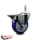 Service Caster 4'' Blue Polyurethane Wheel Swivel 7/16'' Grip Ring Stem Caster with Brake SCC-GR20S414-PPUB-BLUE-PLB-716138 - alternate 3